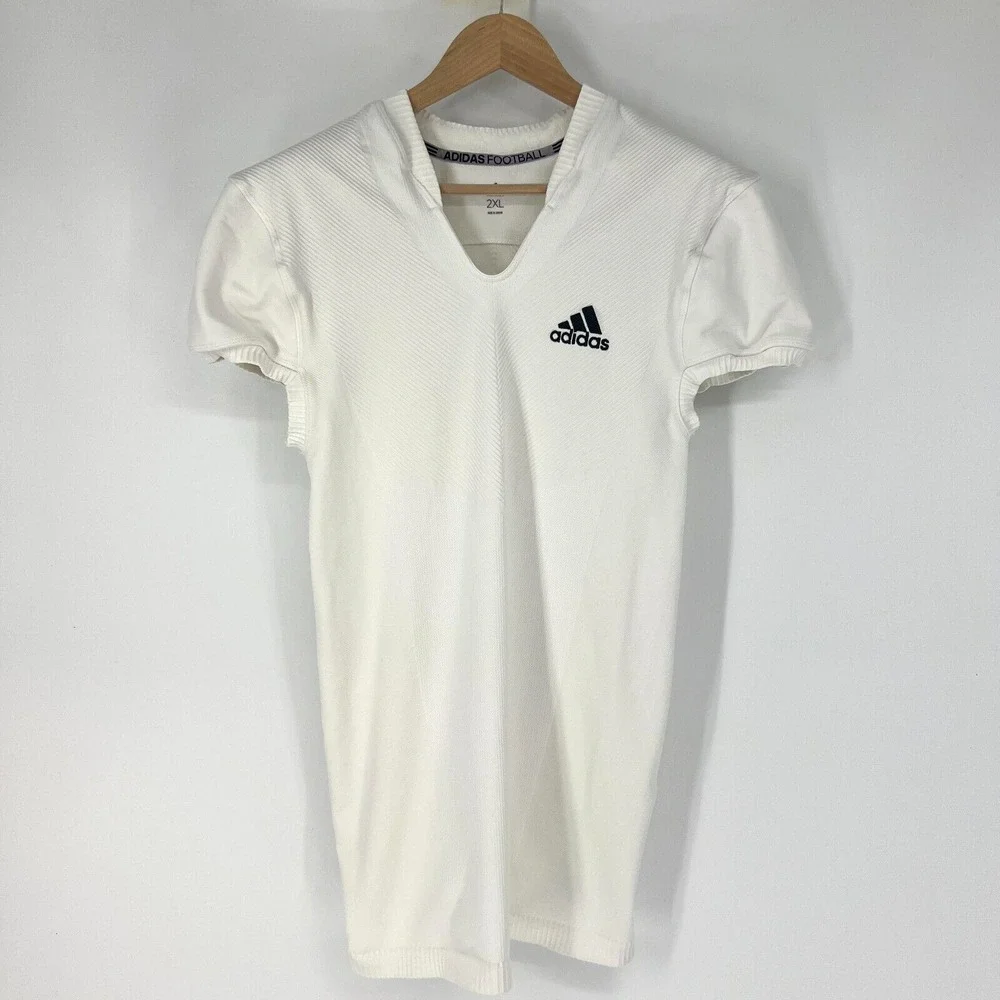 adidas Primeknit A1 Ghost Football Jersey Mens Size 2XL White Black Logo DQ3446